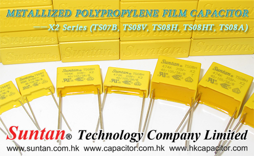 Suntan's Metallized Polypropylene Film Capacitor – X2 Series
