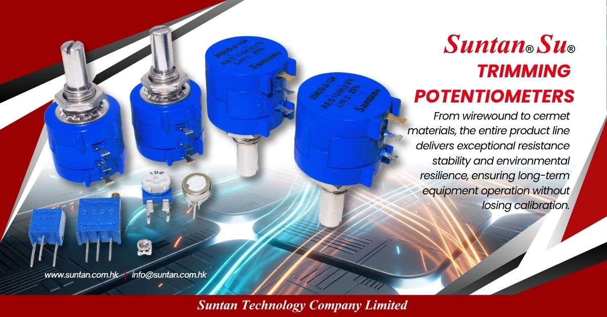 Suntan Sealed Multi-turn trimming potentiometers full range overview