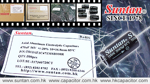 Suntan’s Axial Aluminum Electrolytic Capacitor – TS13AE