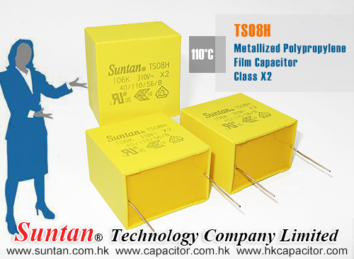 Suntan 310VAC Metallized Polypropylene Film Capacitor-class X2