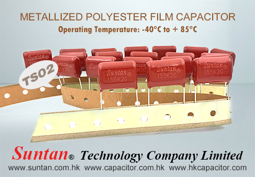 Suntan METALLIZED POLYESTER FILM Capacitor TS02 Series