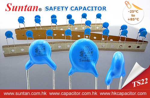 Suntan Safety Capacitor – TS22 -class Y-safety capacitors